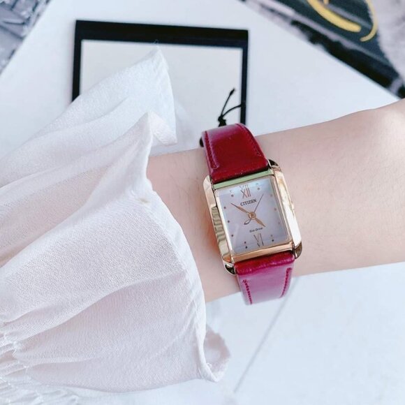 New! Citizen Burgundy 22mm Strap Watch - www.armafbd.com display picture 1